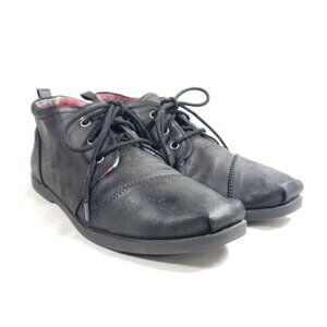 BOBS Womens Size 11 Black Ankle Lace-Up Casual Shoes